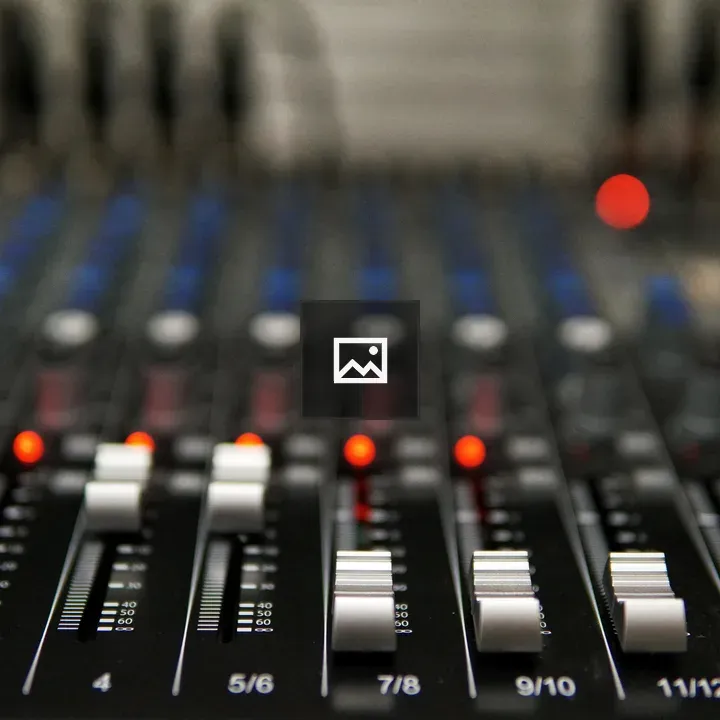 Big audio mixer with knobs