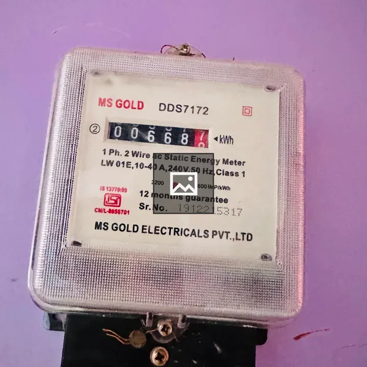 Electricity meter close-up