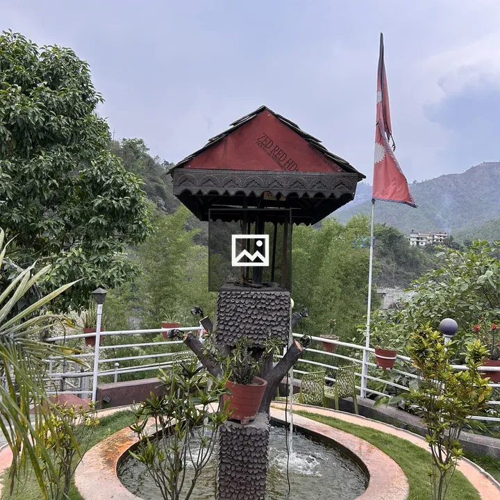 Decorative Fountain Tree in Garden