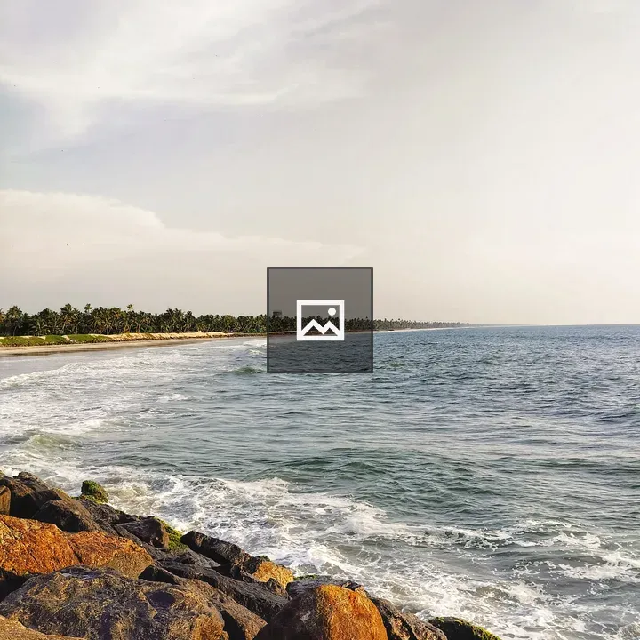 Coastal waves crashing on rocks