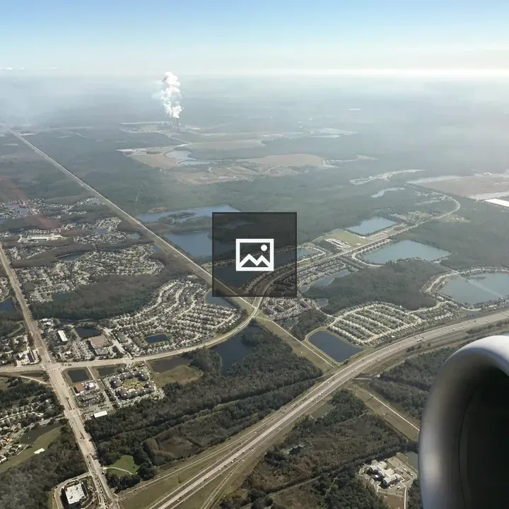 View of East Orlando from a Plane