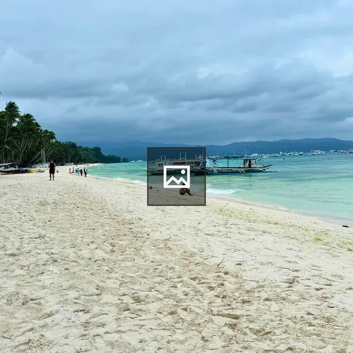 Serene beach with turquoise sea