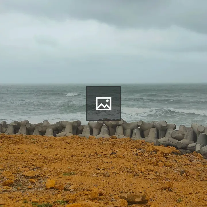 Barricade on Sandy Beach