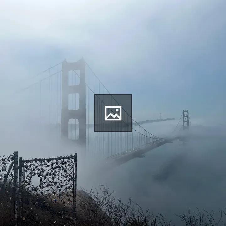 San Francisco Bridge with Locks in Fog