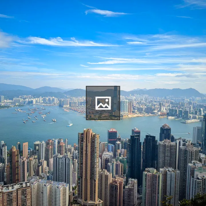 Cityscape over Hong Kong Bay
