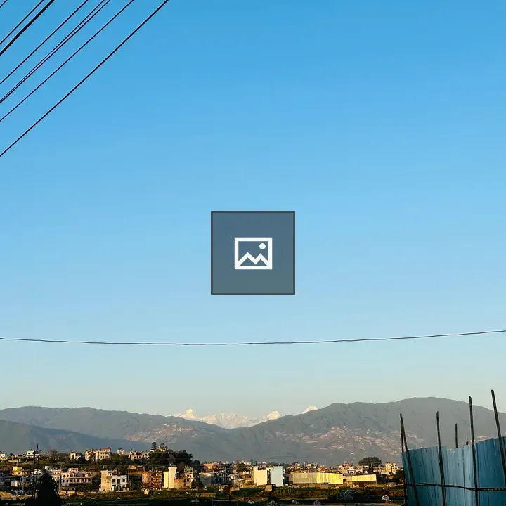 View of mountains from Kathmandu valley