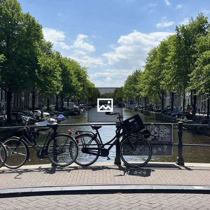 Cycle Amsterdam canal photo
