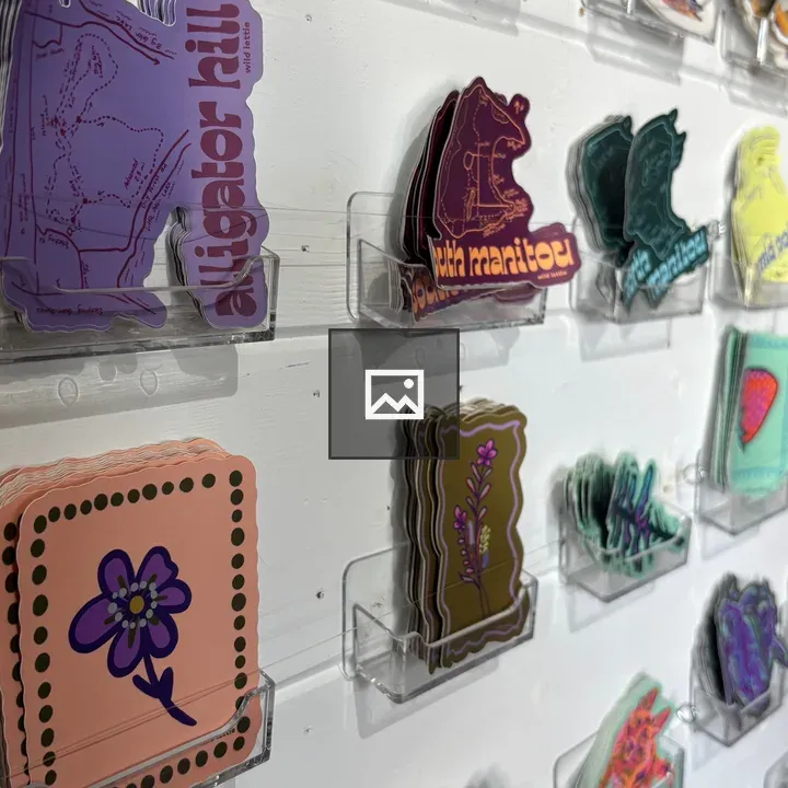 Wall of sticker display