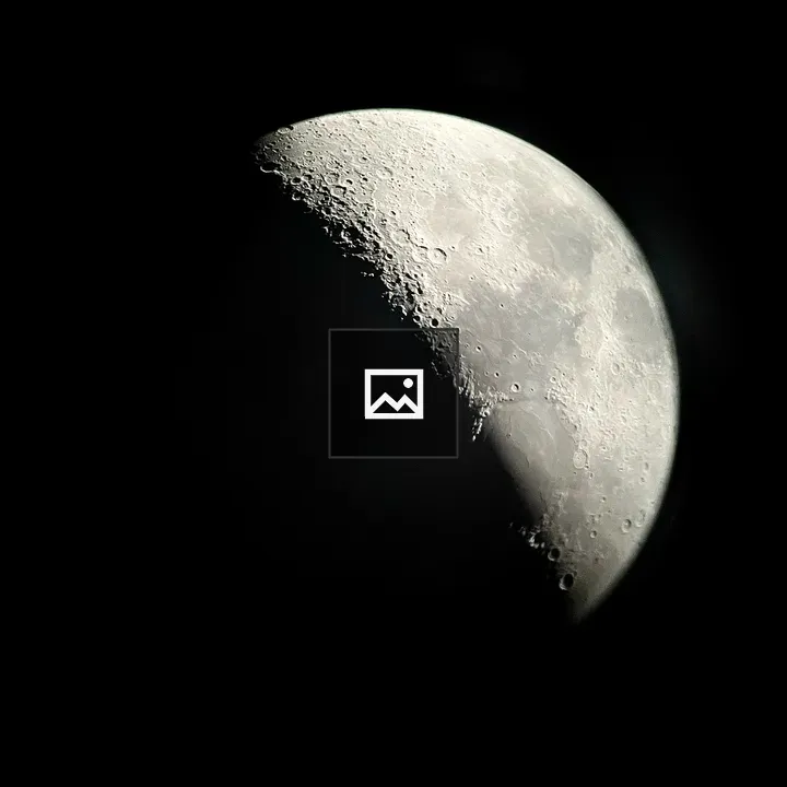 Moon in Partial Phase with Craters