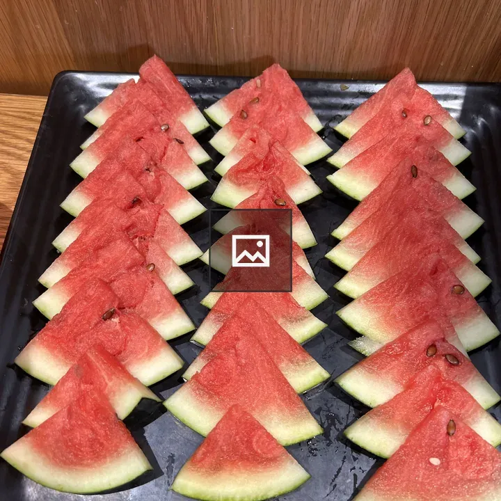 Watermelon Slices on Black Platter