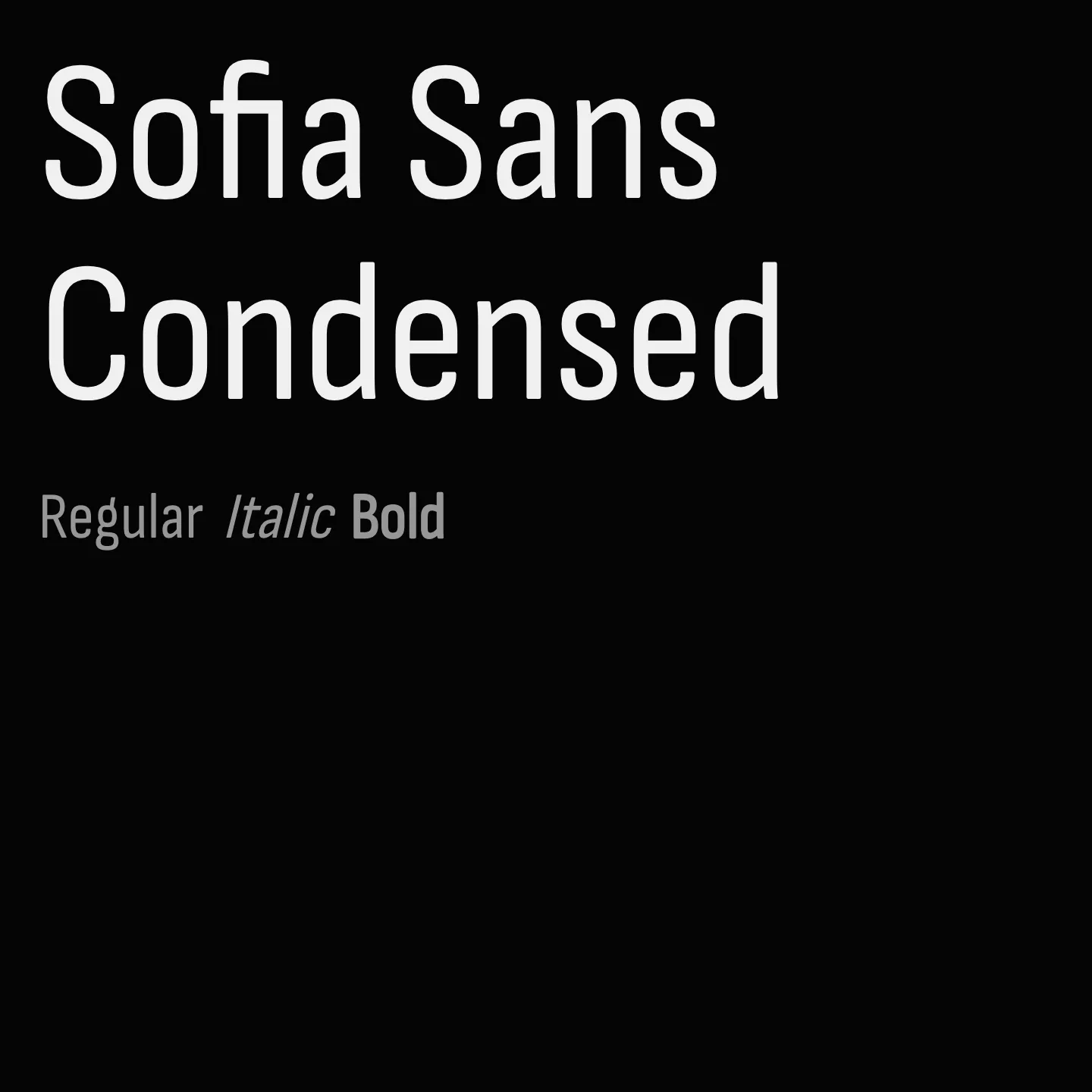 Sofia Sans Condensed