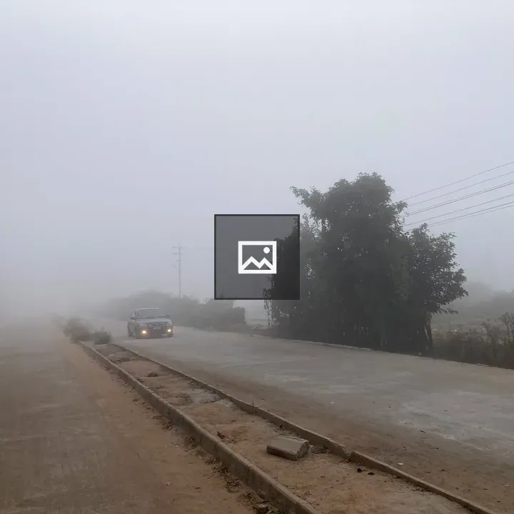 Car on Foggy Road
