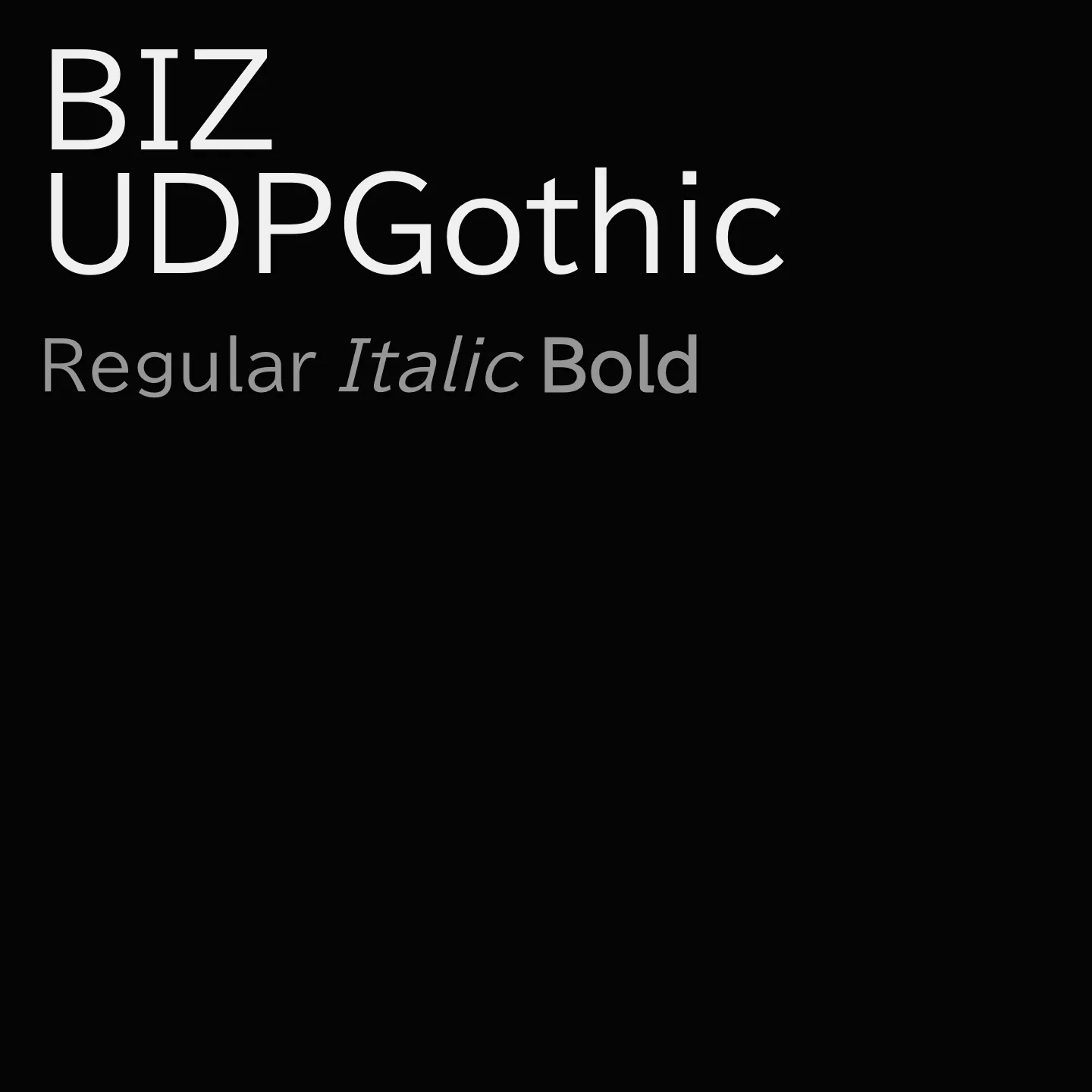 BIZ UDPGothic