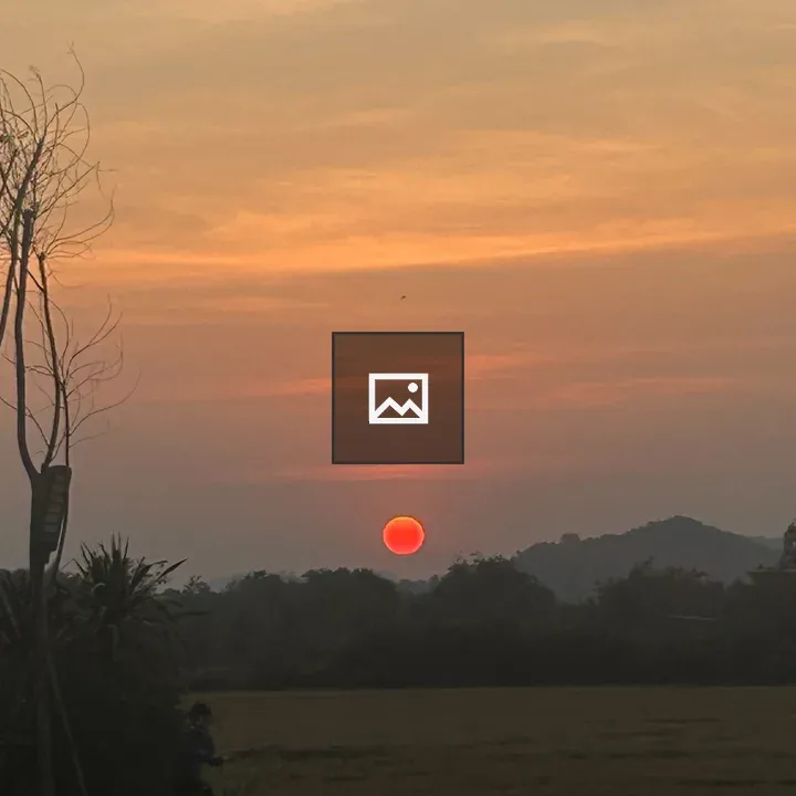 Red Sun Over Hills
