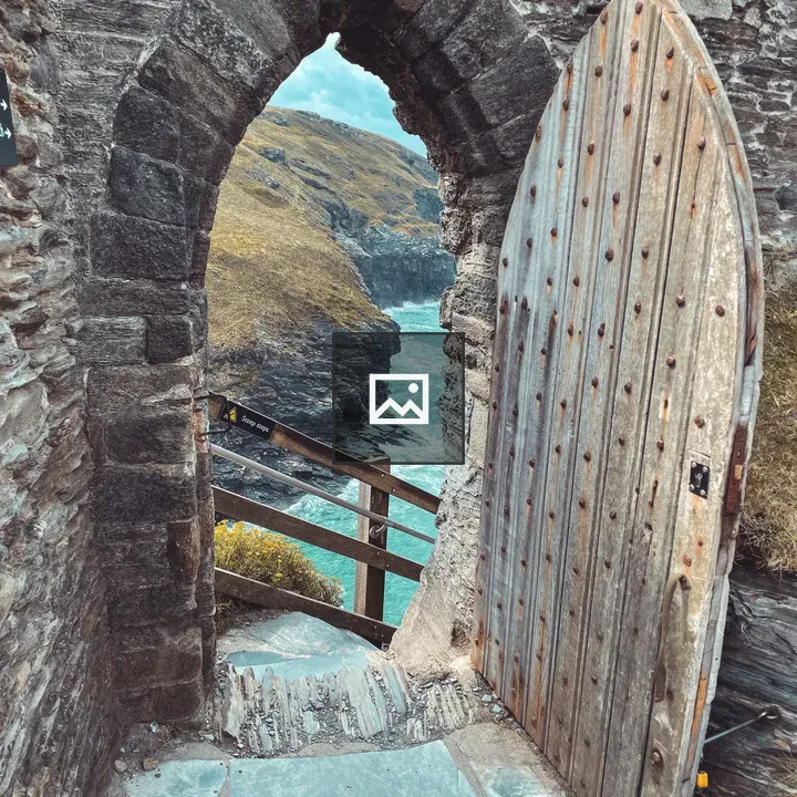 Old Castle Door in Ruins