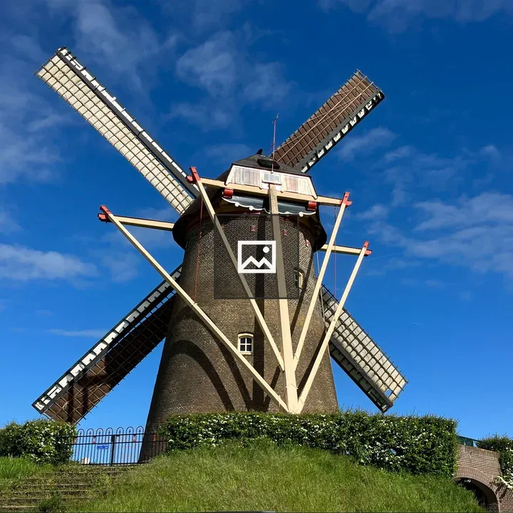 Dutch windmill landscape