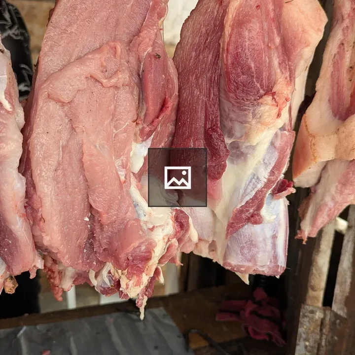 Meat on Hooks at Butchery