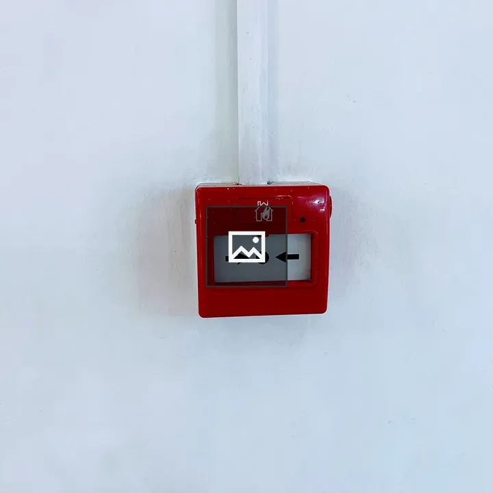 Red fire alarm call point