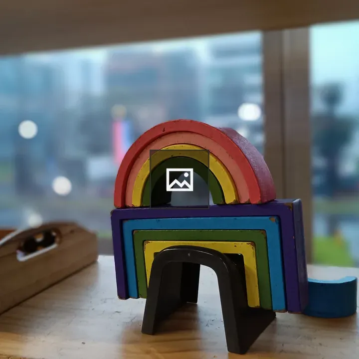 Wooden rainbow toy
