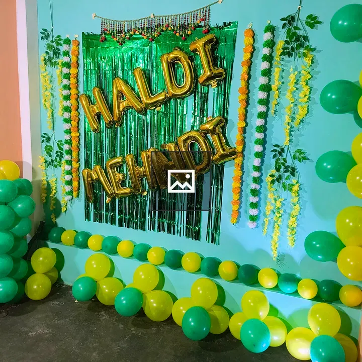 Mehndi and Haldi Decor Setup