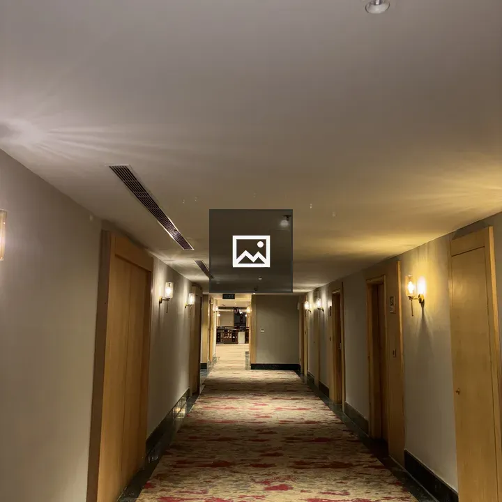Hotel Corridor with Doors