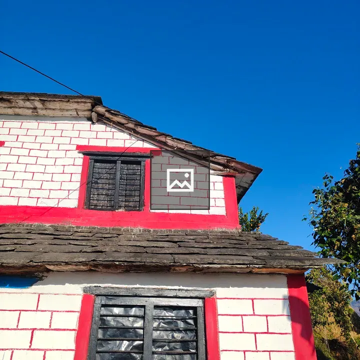 White House with Red Accents