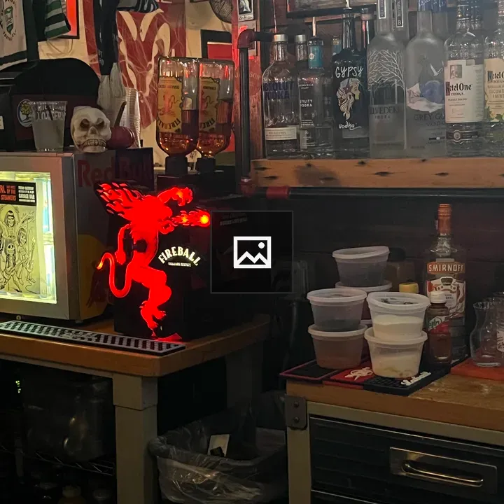 Back Wall Bar with Bottles