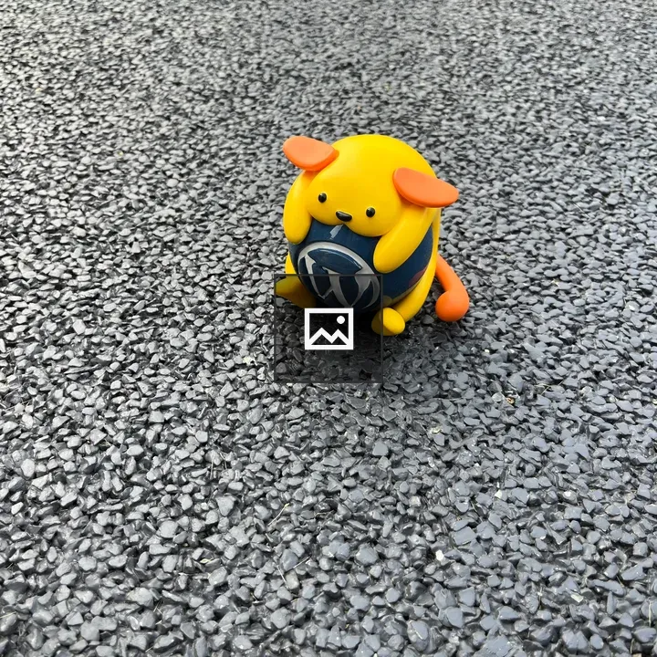 Wapuu on blacktop