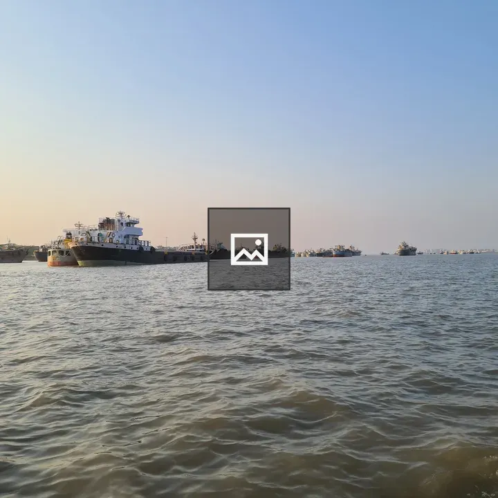Vessels moored on Pashur River