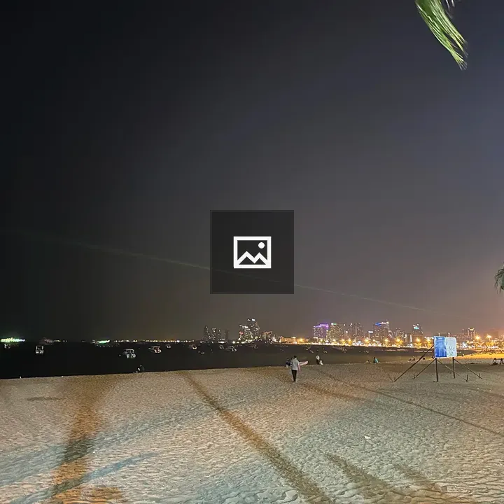 Night View of Pattaya City Beach