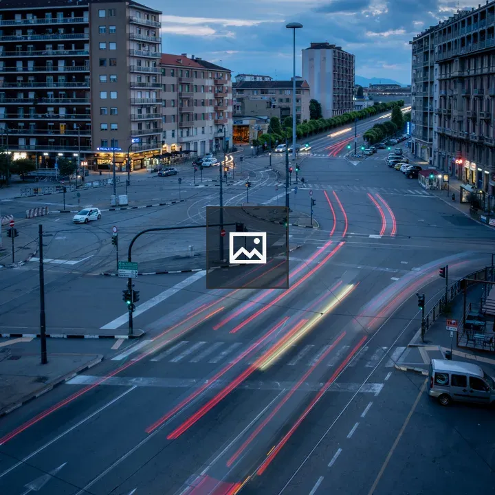 Long exposure city intersection