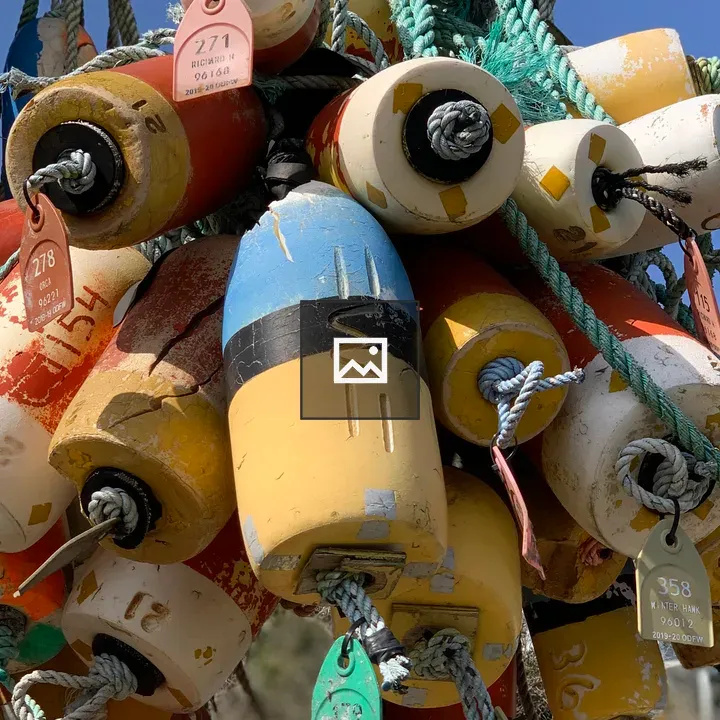 Colorful nautical buoys