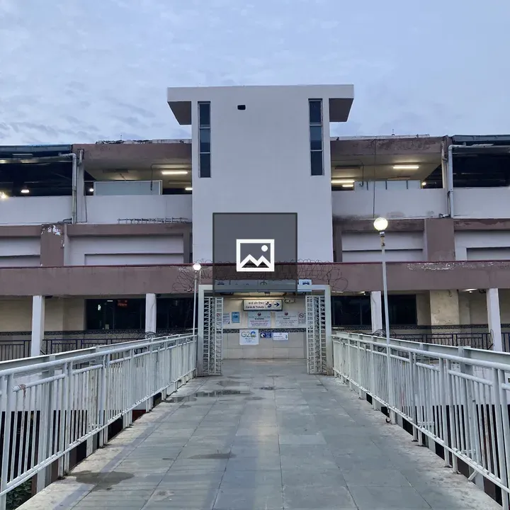 Symmetrical Morning View of Kaushambi Metro Station