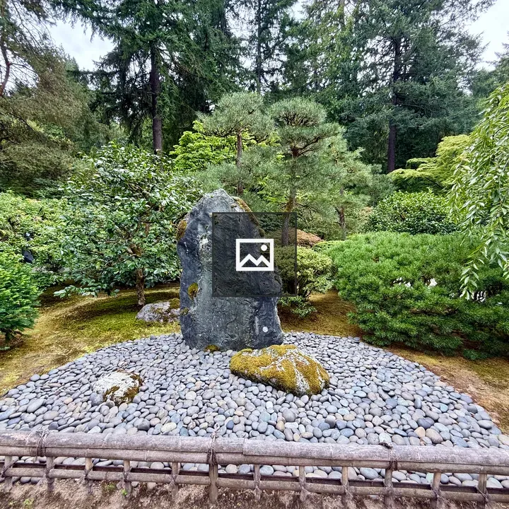 Rock and Pebbles in Garden