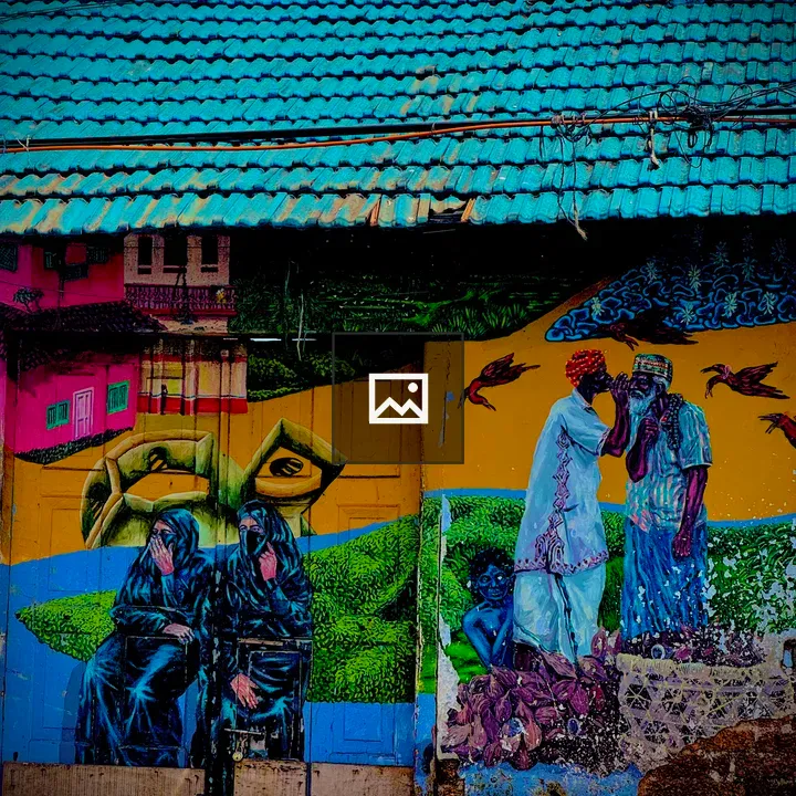 Gujarathi Street mural painting