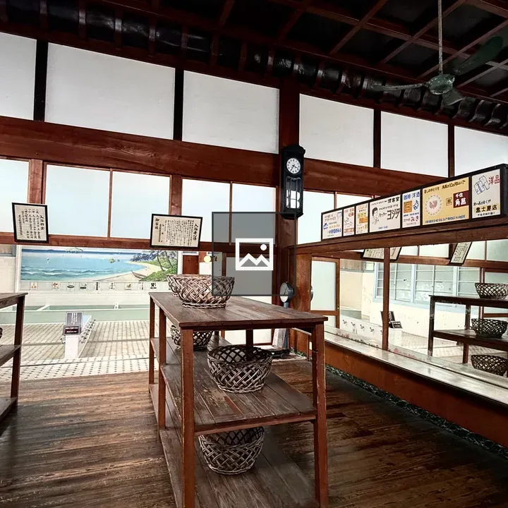 Interior of a Japanese bathhouse