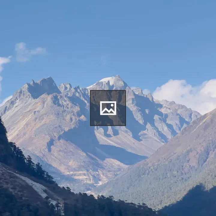 Aerial Lachung Mountain Range