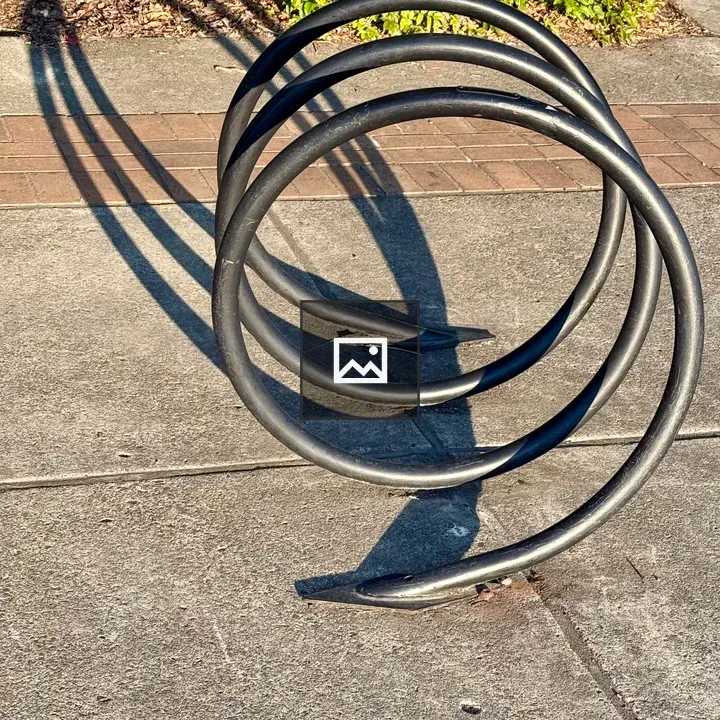 Black spiral bike rack