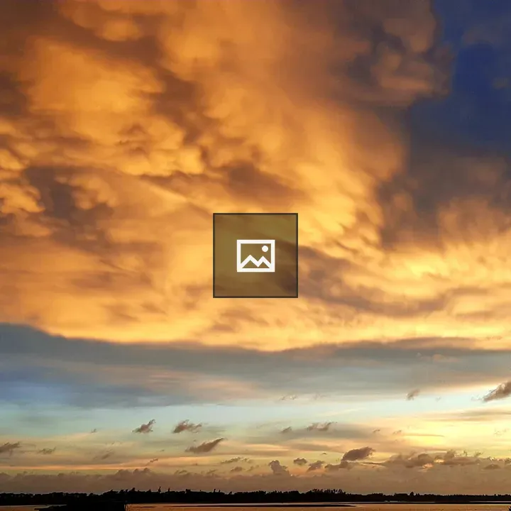 Sunset Sky with Painted Clouds