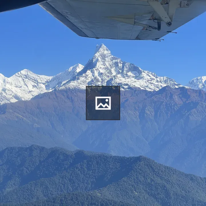 Machapuchare Mountain Air View