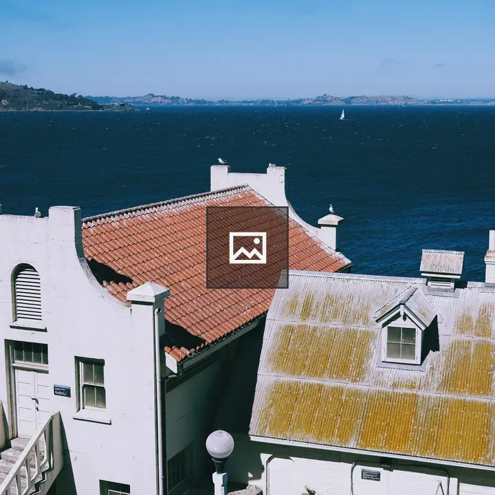 Alcatraz Buildings by the Ocean