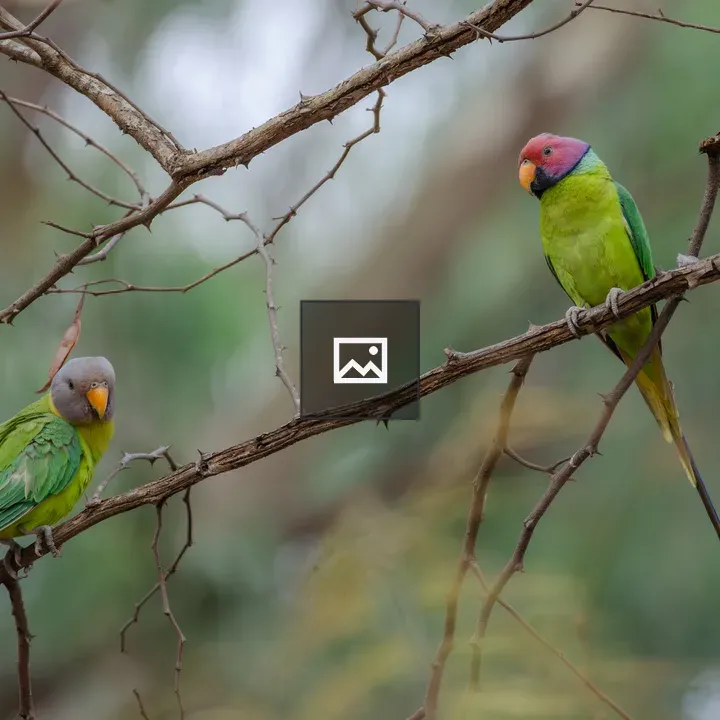 Plum-Headed Parakeets Pair