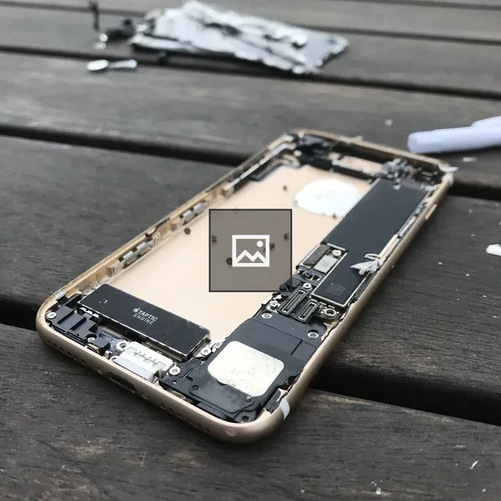 Back of disassembled iPhone 7