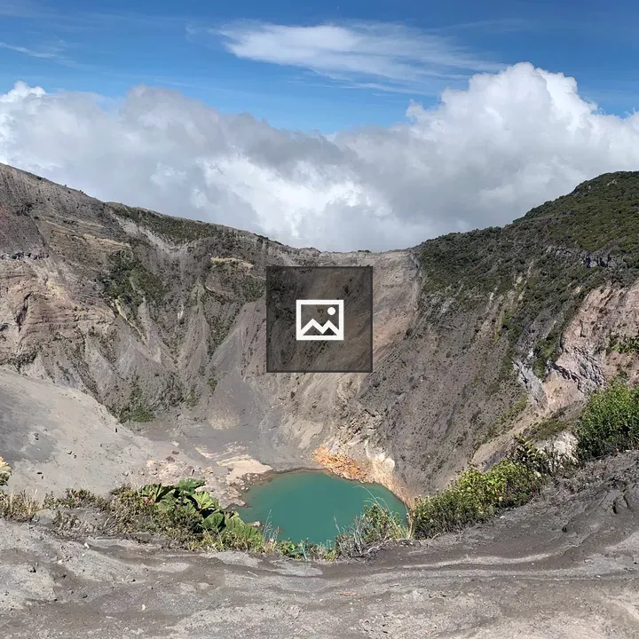 Turquoise lagoon at Irazú crater