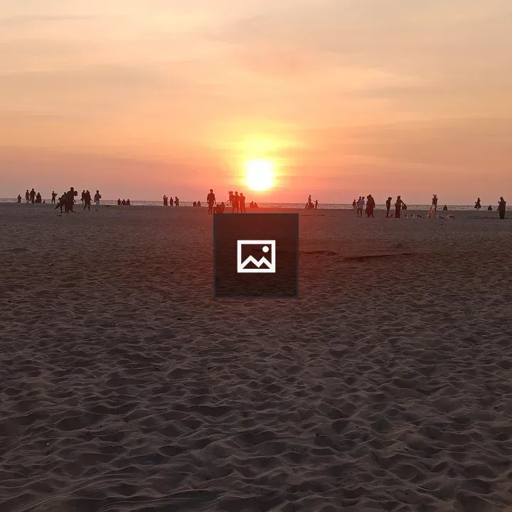 Beautiful sunset on a beach