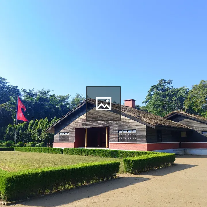 Thatched wooden building