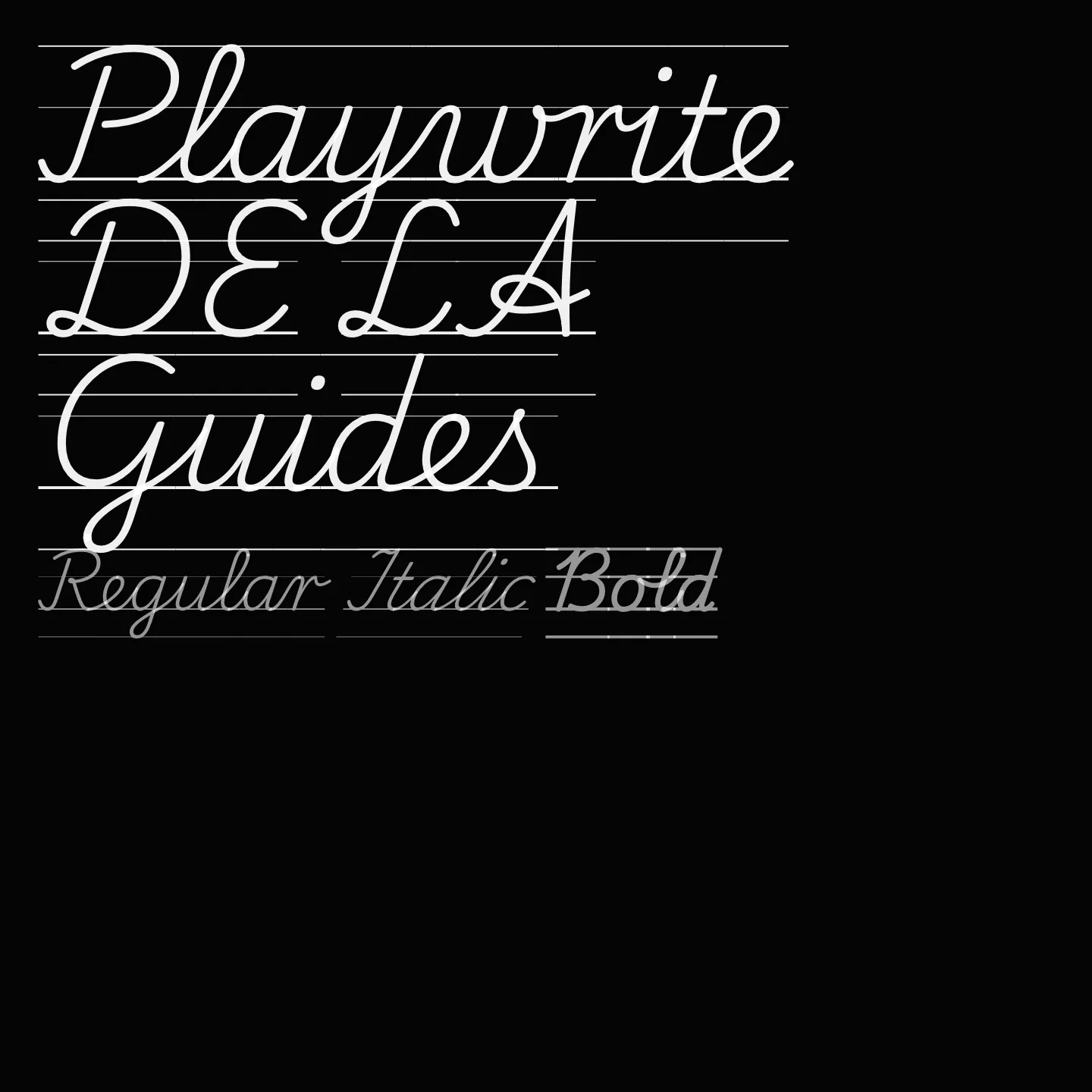 Playwrite DE LA Guides