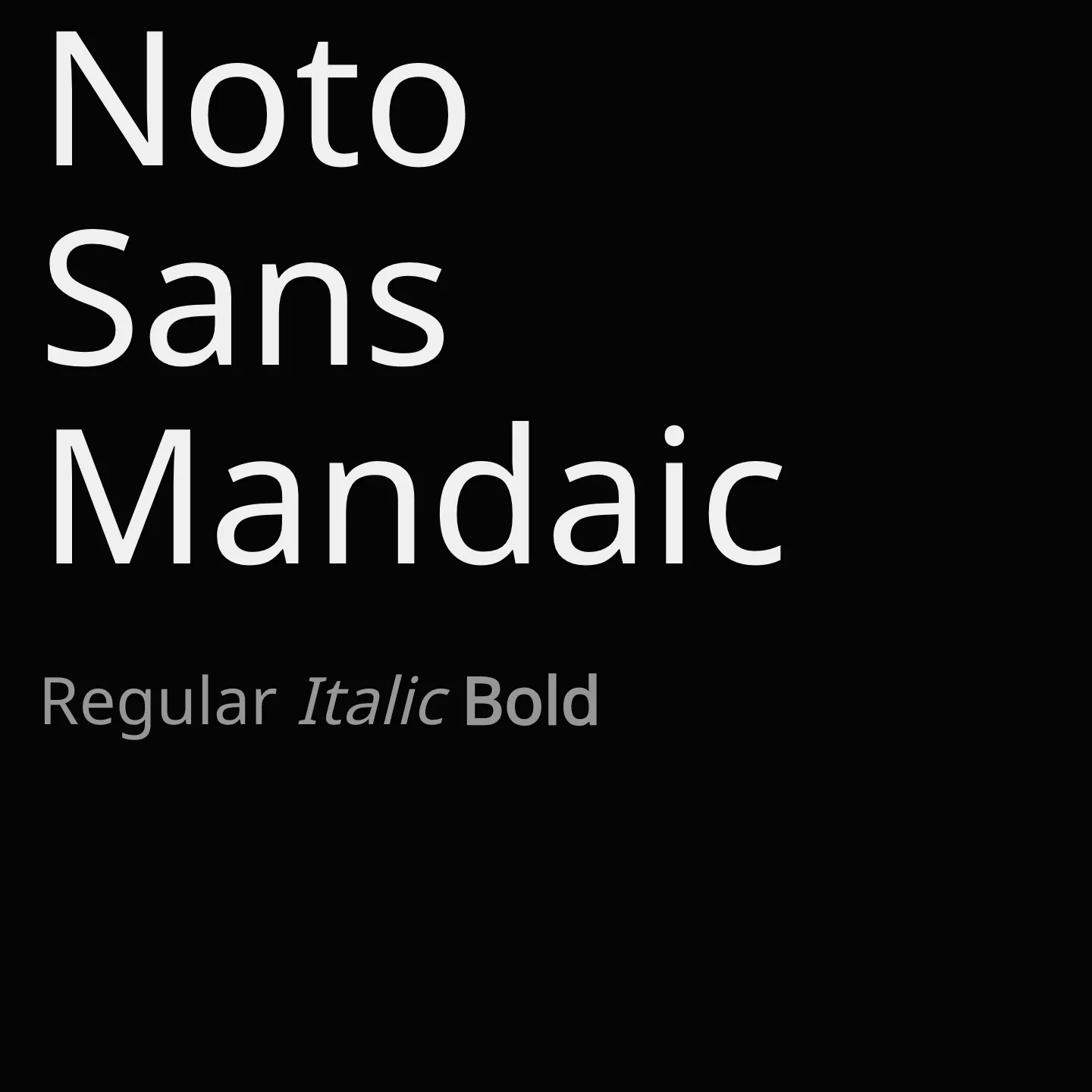 Noto Sans Mandaic
