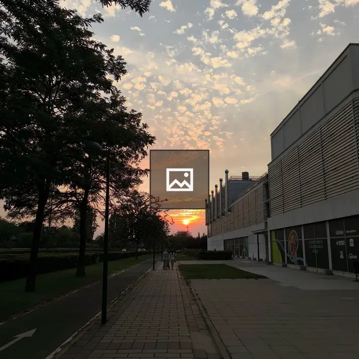 Sunset over Valladolid downtown