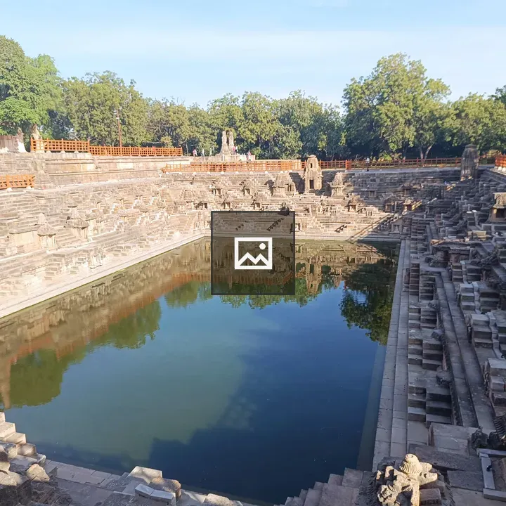 Stepwell with Carved Stone
